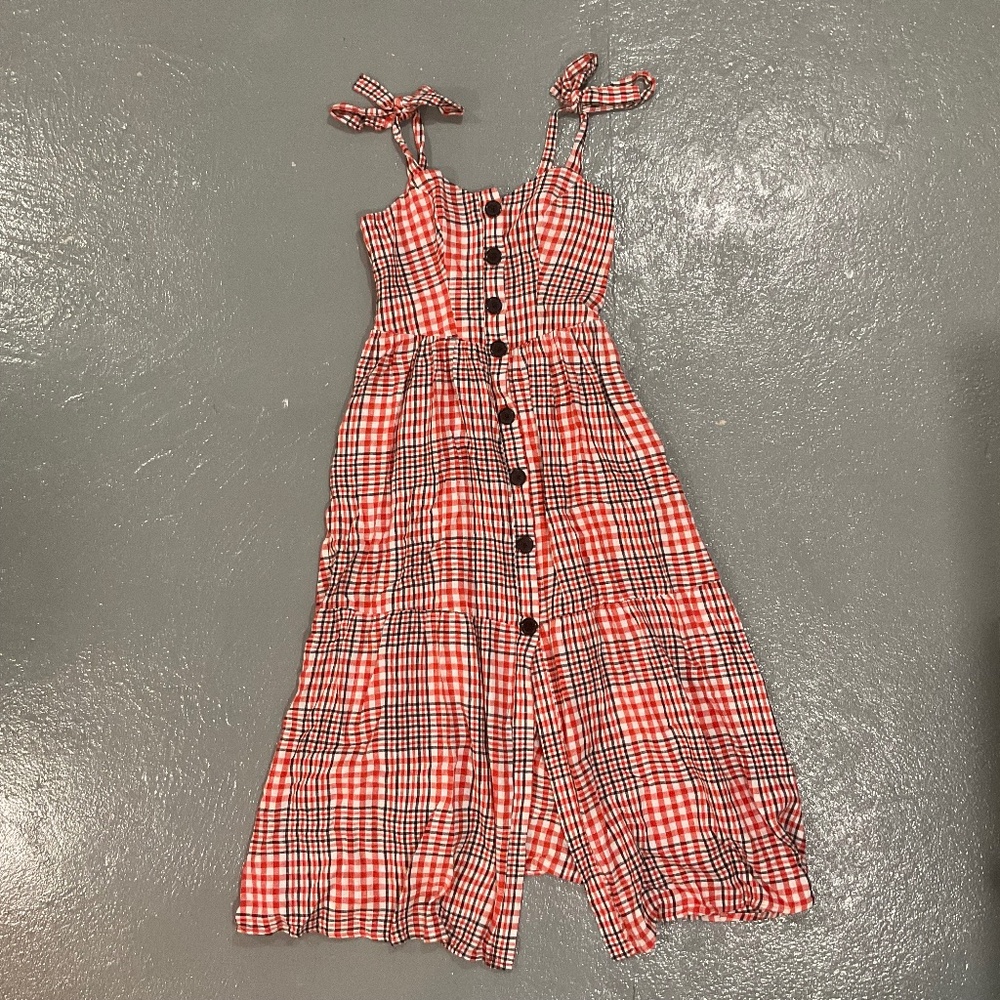 URBAN OUTFITTERS PlAID MIDI DRESS SIZE SMALL